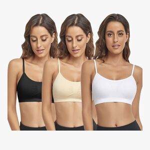 Seamless Women's Bralette - Black, Beige, White